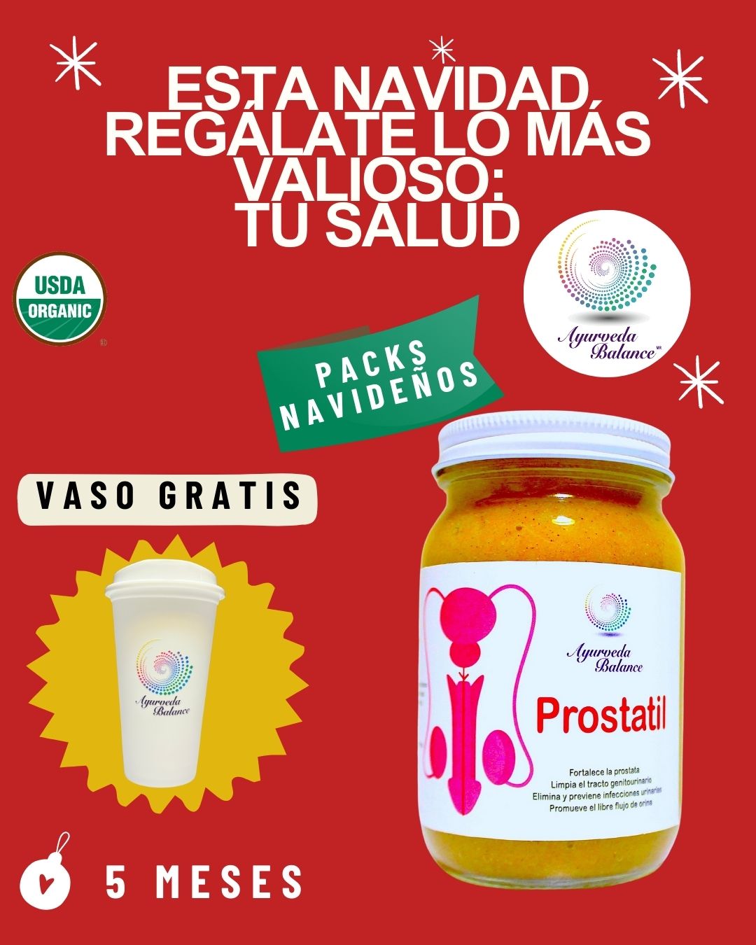 🎄✨ Pack Navideño Edición Limitada: PROSTATIL ( 5 MESES ) - VASO GRATIS AL 26 ENERO