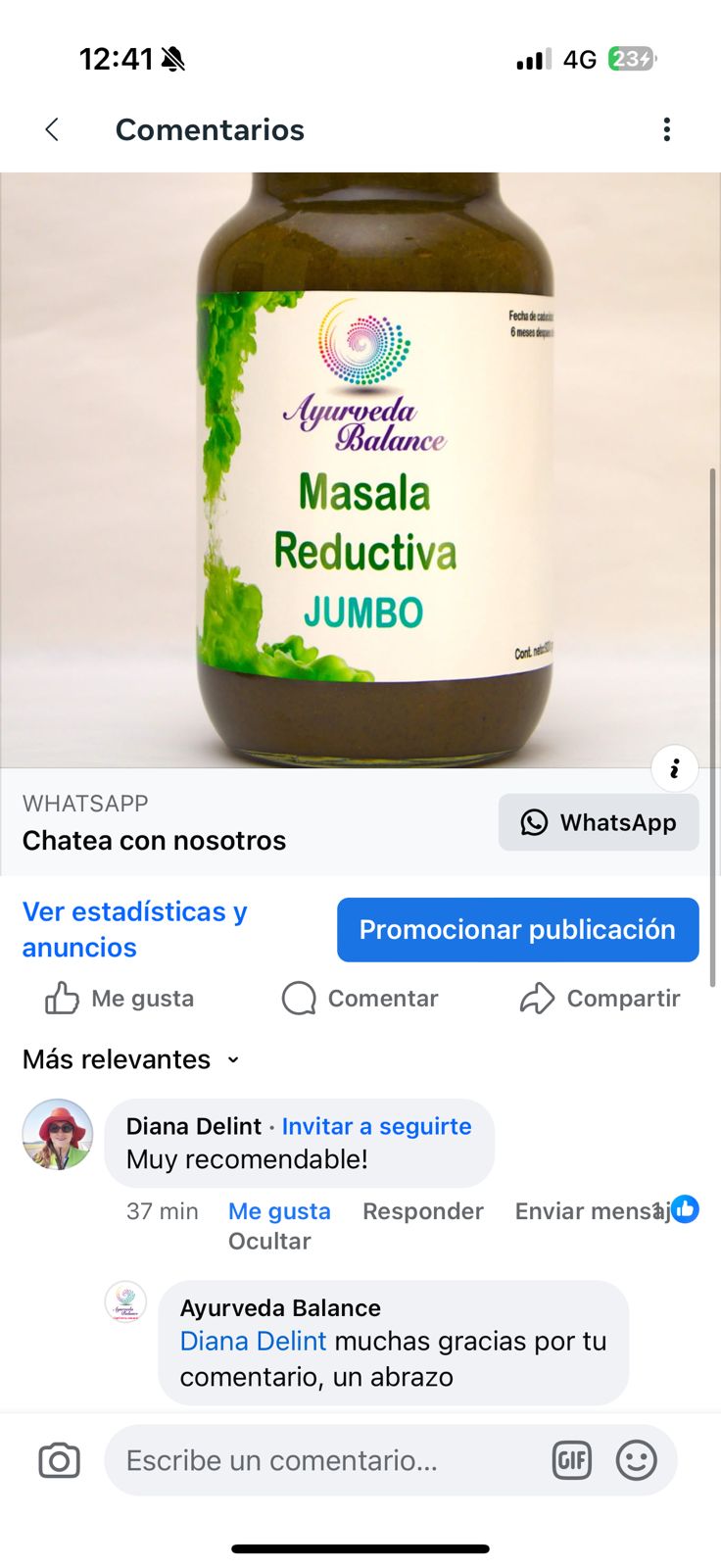 MASALA REDUCTIVA JUMBO (4.5 MESES)