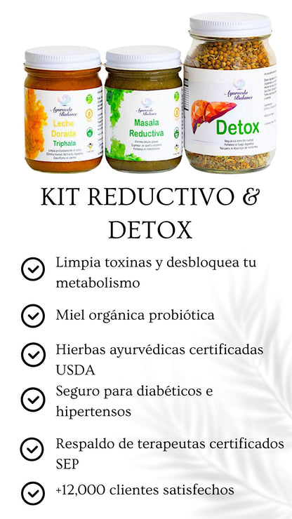 KIT REDUCTIVO & DETOX (2 MESES): El Sistema Ayurvédico que Sana tu Microbiota — Porque Ahí Está la Raíz del Peso que No Se Va
