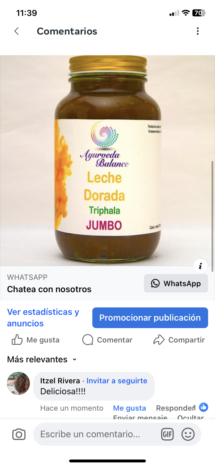LECHE DORADA CON TRIPHALA JUMBO (4.5 MESES)