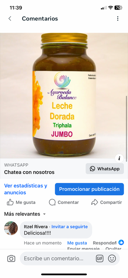 LECHE DORADA CON TRIPHALA JUMBO (4.5 MESES)